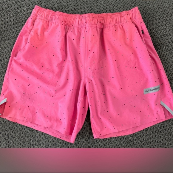 Legends Relay Short Hot Pink Splatter L / 9” / Linerless - Picture 1 of 6